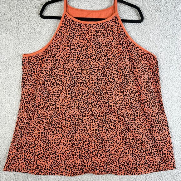 Torrid Foxy Cheetah Print  Tank Top Womens 5 High Neck Crop Sleeveless Stretch - Picture 1 of 7